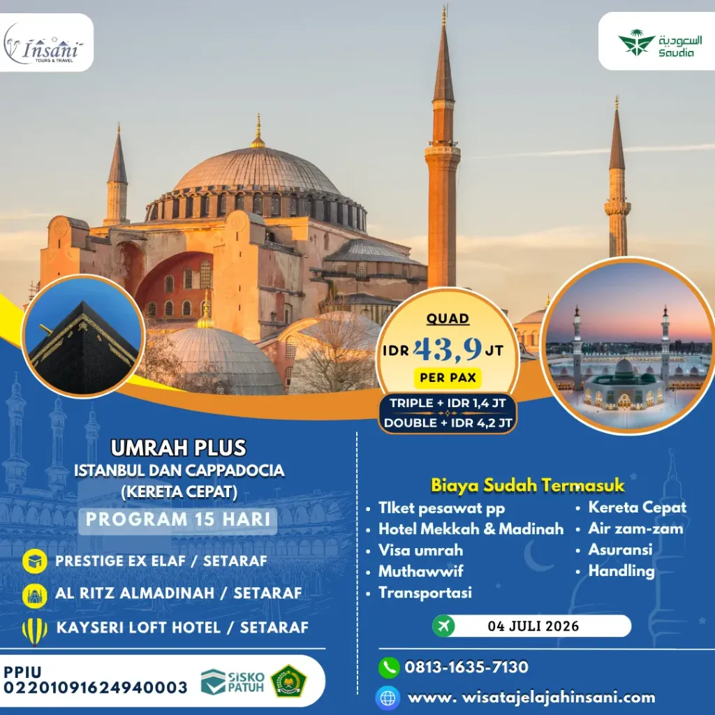 UMRAH PLUS TURKIYE 15D 04 JULY 2026